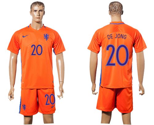 Holland #20 De Jong Home Soccer Country Jersey