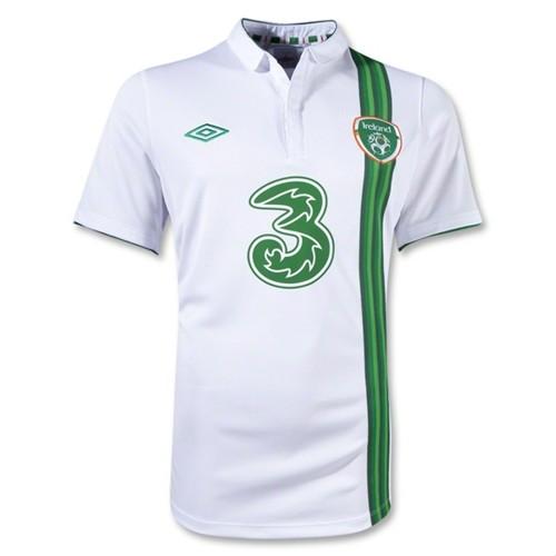 Ireland Blank White Away Soccer Country Jersey