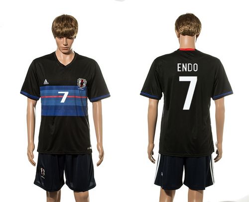 Japan #7 Endo Home Soccer Country Jersey