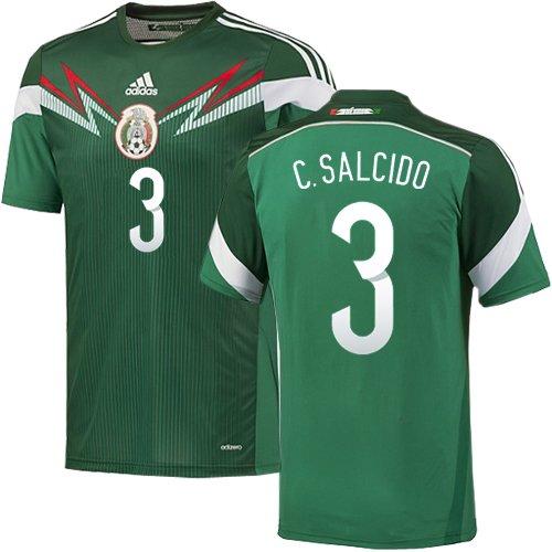 Mexico #3 Carlos Salcido Green Home Soccer Country Jersey