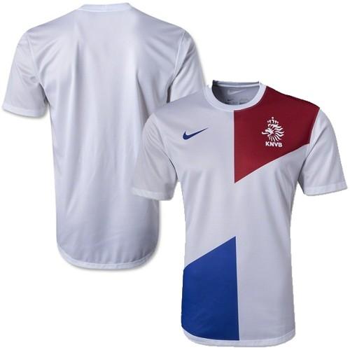 Netherlands Blank White Away Soccer Country Jersey