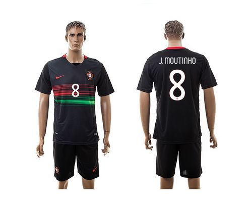 Portugal #8 J.Moutinho Away Soccer Country Jersey