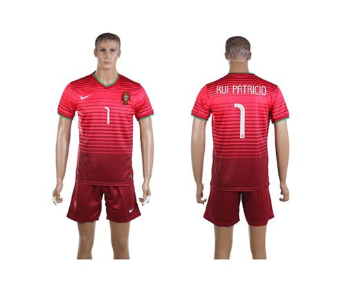 Portugal #1 Rui Patricio Home Soccer Country Jersey