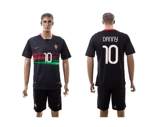 Portugal #10 Danny Away Soccer Country Jersey