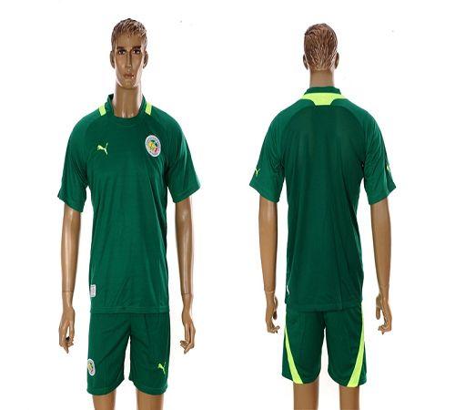 Senegal Blank 2012/2013 Green Away Soccer Country Jersey