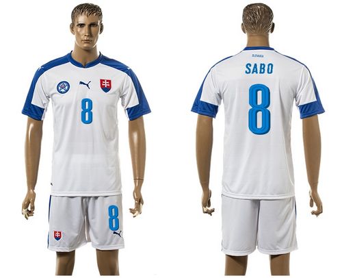 Slovakia #8 Sabo Home Soccer Country Jersey