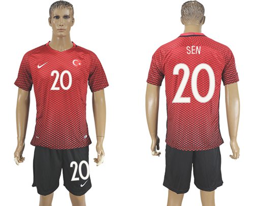 Turkey #20 Sen Home Soccer Country Jersey