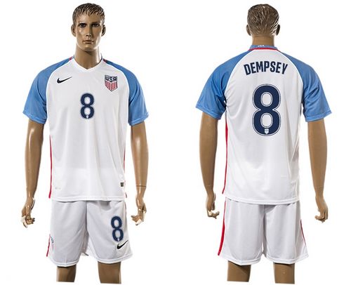 USA #8 Dempsey Home Soccer Country Jersey