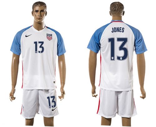 USA #13 Jones Home Soccer Country Jersey