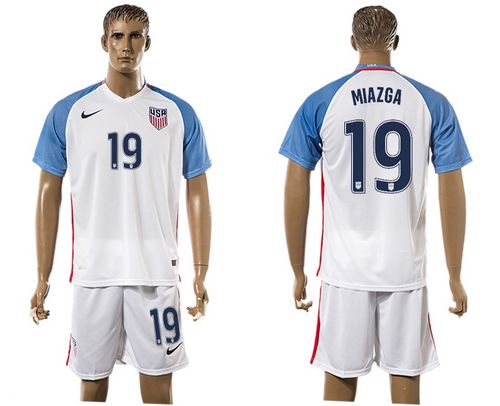 USA #19 Miazga Home Soccer Country Jersey