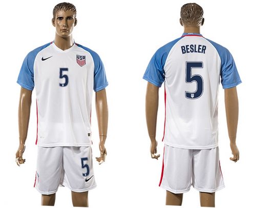 USA #5 Besler Home Soccer Country Jersey