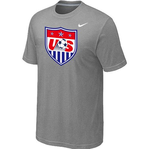  USA 2014 World Short Sleeves Soccer T Shirts Light Grey