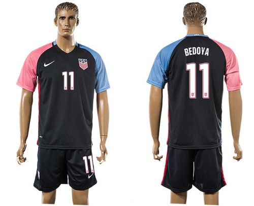 USA #11 Bedoya Away Soccer Country Jersey