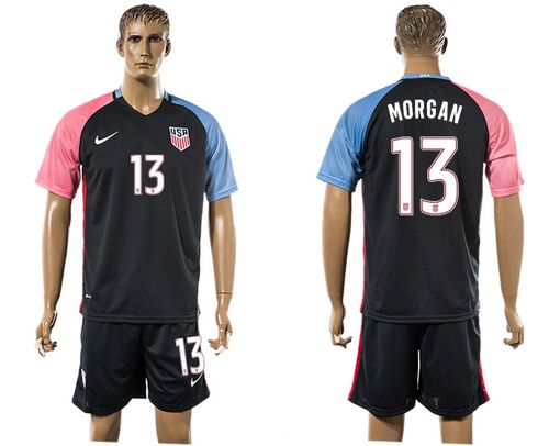 USA #13 Morgan Away Soccer Country Jersey