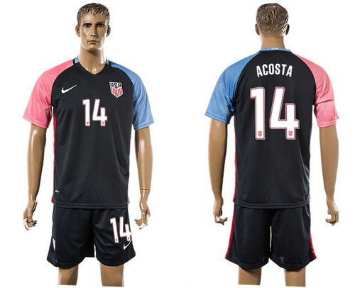 USA #14 Acosta Away Soccer Country Jersey