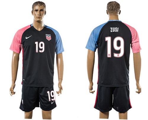 USA #19 Zusi Away Soccer Country Jersey