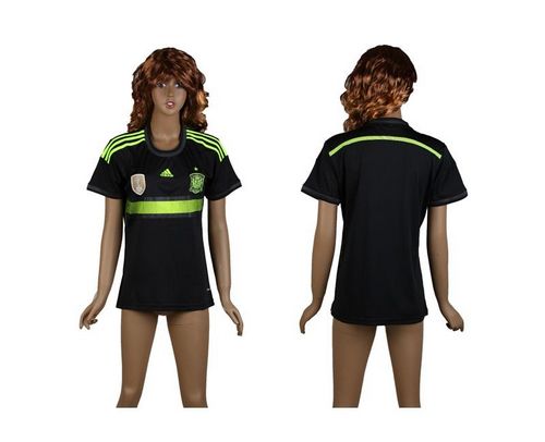 Women's Spain Blank Away Soccer Country Jersey