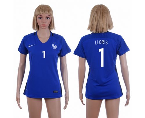 Women's France #1 LLORIS Home Soccer Country Jersey