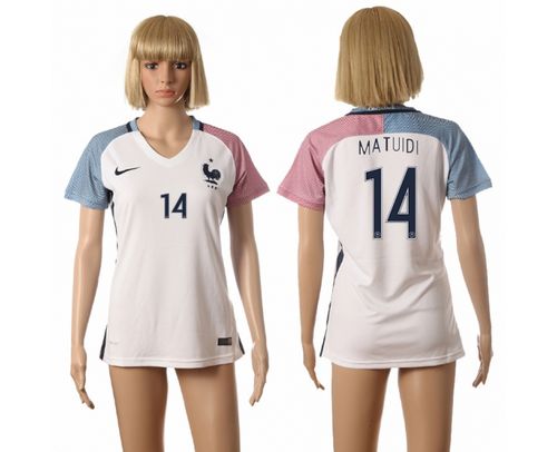 Women's France #14 Matuidi Away Soccer Country Jersey