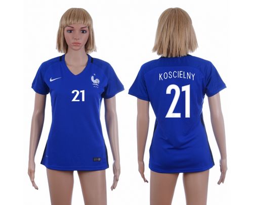 Women's France #21 Koscielny Home Soccer Country Jersey