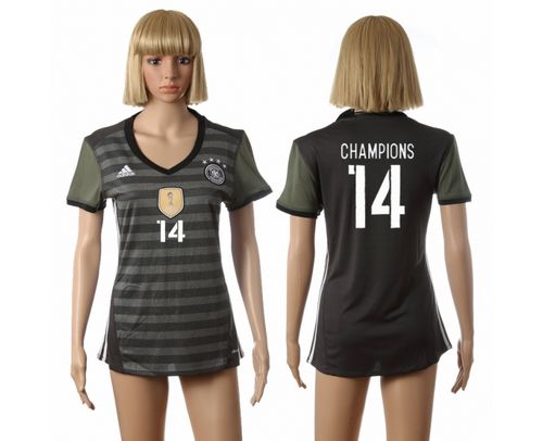 Women's Germany #14 Champions Away Soccer Country Jersey