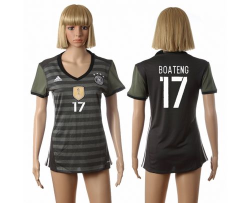 Women's Germany #17 Boateng Away Soccer Country Jersey