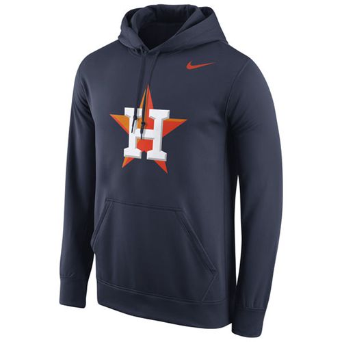 Houston Astros  Logo Performance Navy Pullover MLB Hoodie