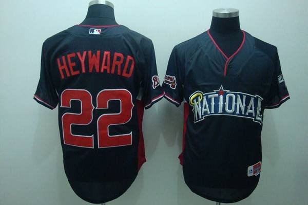 Braves #22 Jason Heyward Blue Nation League 2010 All Star BP Stitched MLB Jersey