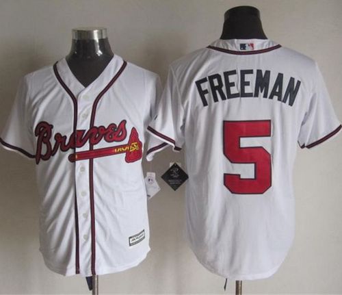 Braves #5 Freddie Freeman White New Cool Base Stitched MLB Jersey