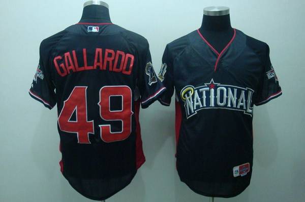 Brewers #49 Yovani Gallardo Blue Nation League 2010 All Star BP Stitched MLB Jersey