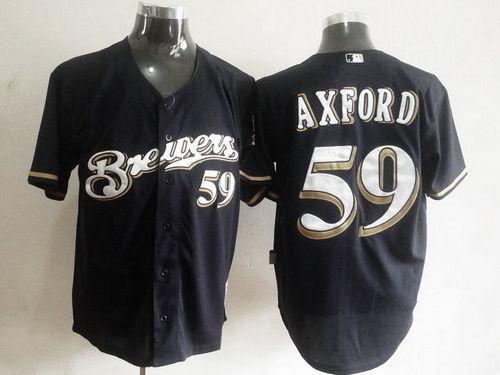 Brewers #59 John Axford Blue Cool Base Stitched MLB Jersey