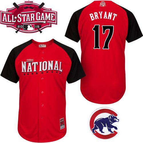 Cubs #17 Kris Bryant Red 2015 All Star National League Stitched MLB Jersey