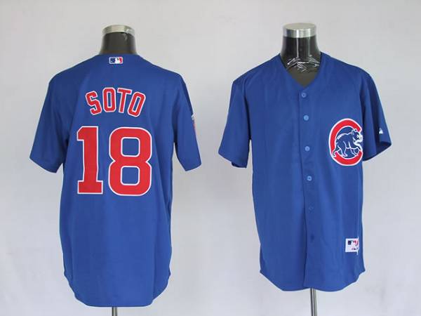 Cubs #18 Geovany Soto Stitched Blue MLB Jersey