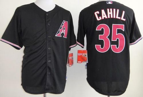 Diamondbacks #35 Trevor Cahill Black Cool Base Stitched MLB Jersey