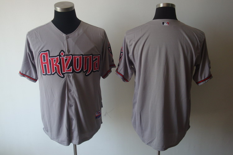 Diamondbacks Blank Grey Cool Base Stitched MLB Jersey