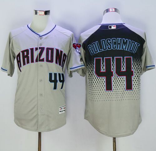 Diamondbacks #44 Paul Goldschmidt Gray/Capri New Cool Base Stitched MLB Jersey