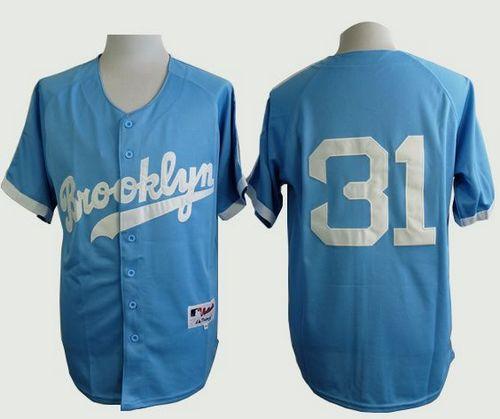 Dodgers #31 Joc Pederson Light Blue Cooperstown Stitched MLB Jersey