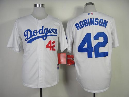 Dodgers #42 Jackie Robinson White Cool Base Stitched MLB Jersey