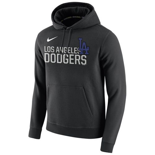 Los Angeles Dodgers  Club Fleece Pullover Black MLB Hoodie