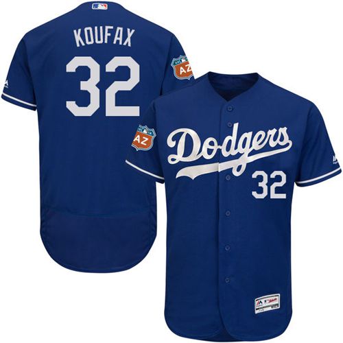 Dodgers #32 Sandy Koufax Blue Flexbase Authentic Collection Stitched MLB Jersey