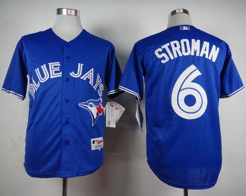 Blue Jays #6 Marcus Stroman Blue Alternate Cool Base Stitched MLB Jersey