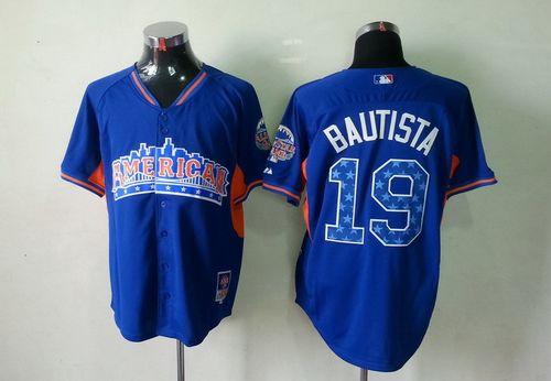 Blue Jays #19 Jose Bautista Blue All Star 2013 American League Stitched MLB Jersey