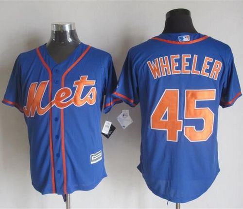 Mets #45 Zack Wheeler Blue Alternate Home New Cool Base Stitched MLB Jersey