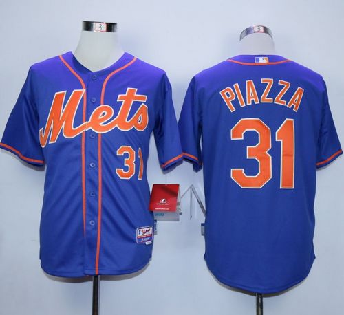 Mets #31 Mike Piazza Blue Alternate Home Stitched MLB Jersey