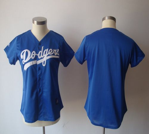 Dodgers Blank Blue Women's Fashion Stitched MLB Jersey