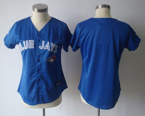 Blue Jays Blank Blue Women's Fashion Stitched MLB Jersey