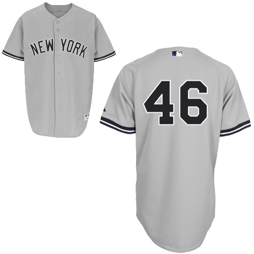 Yankees #46 Andy Pettitte Stitched Grey Youth MLB Jersey