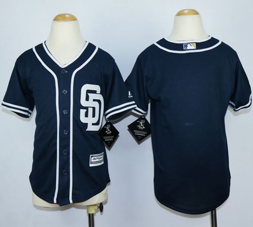 Padres Blank Navy Blue Alternate 1 Stitched Youth MLB Jersey