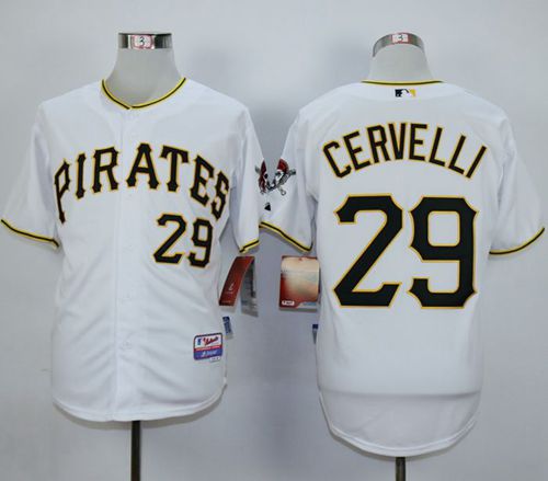 Pirates #29 Francisco Cervelli White Cool Base Stitched Youth MLB Jersey