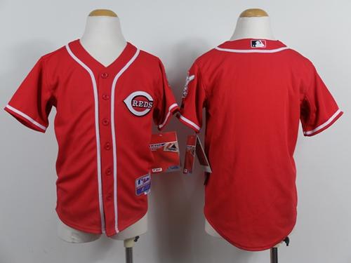 Reds Blank Red Cool Base Stitched Youth MLB Jersey